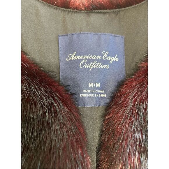 American Eagle Outfitters Faux Fur Vest Lined Women's Size Medium - Picture 2 of 6